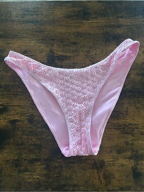 PINK Victoria's Secret Light Pink Eyelet Bikini Bottom